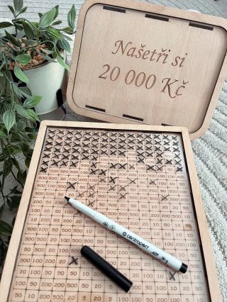 💰 Začněte spořit na svůj sen – krok za krokem! 🌿 Motivace, která Vás nepřestane bavit. Každý přeškrtnutý čtvereček Vás...