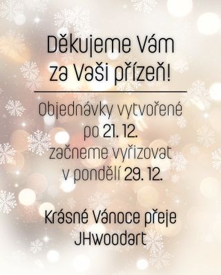 🎄 Děkujeme Vám za Vaši přízeň 🎄 Vážíme si každé objednávky, zprávy i podpory, kterou nám dáváte. Díky Vám můžeme dělat to,...